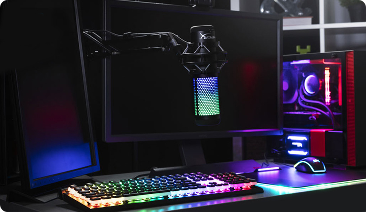 HyperX QuadCastS-RGB-USB Condenser Gaming Microphone