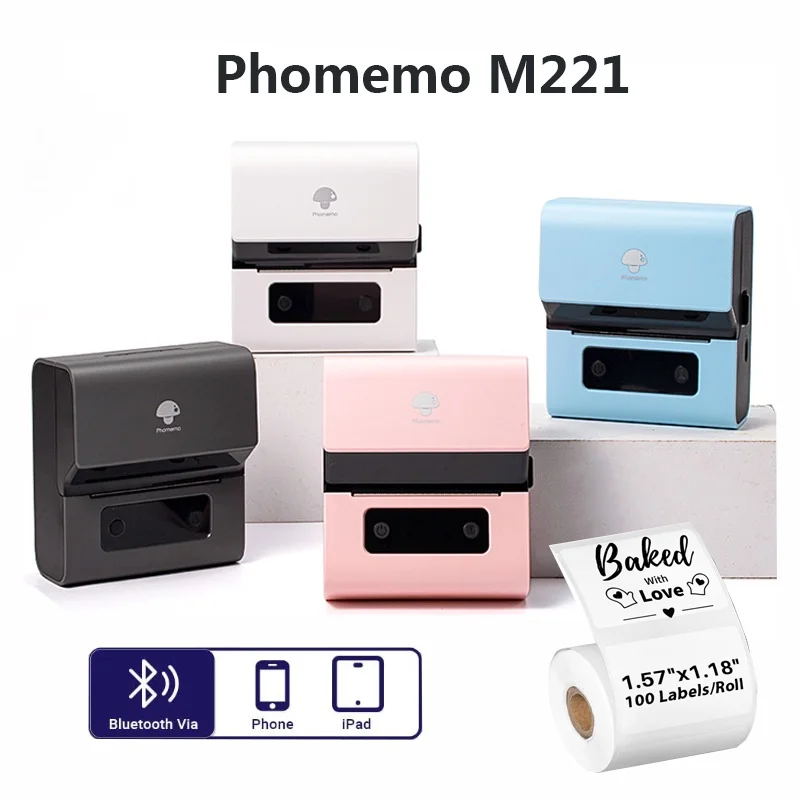 پرینتر همراه ليبل زن حرارتي برند Phomemo مدل M221